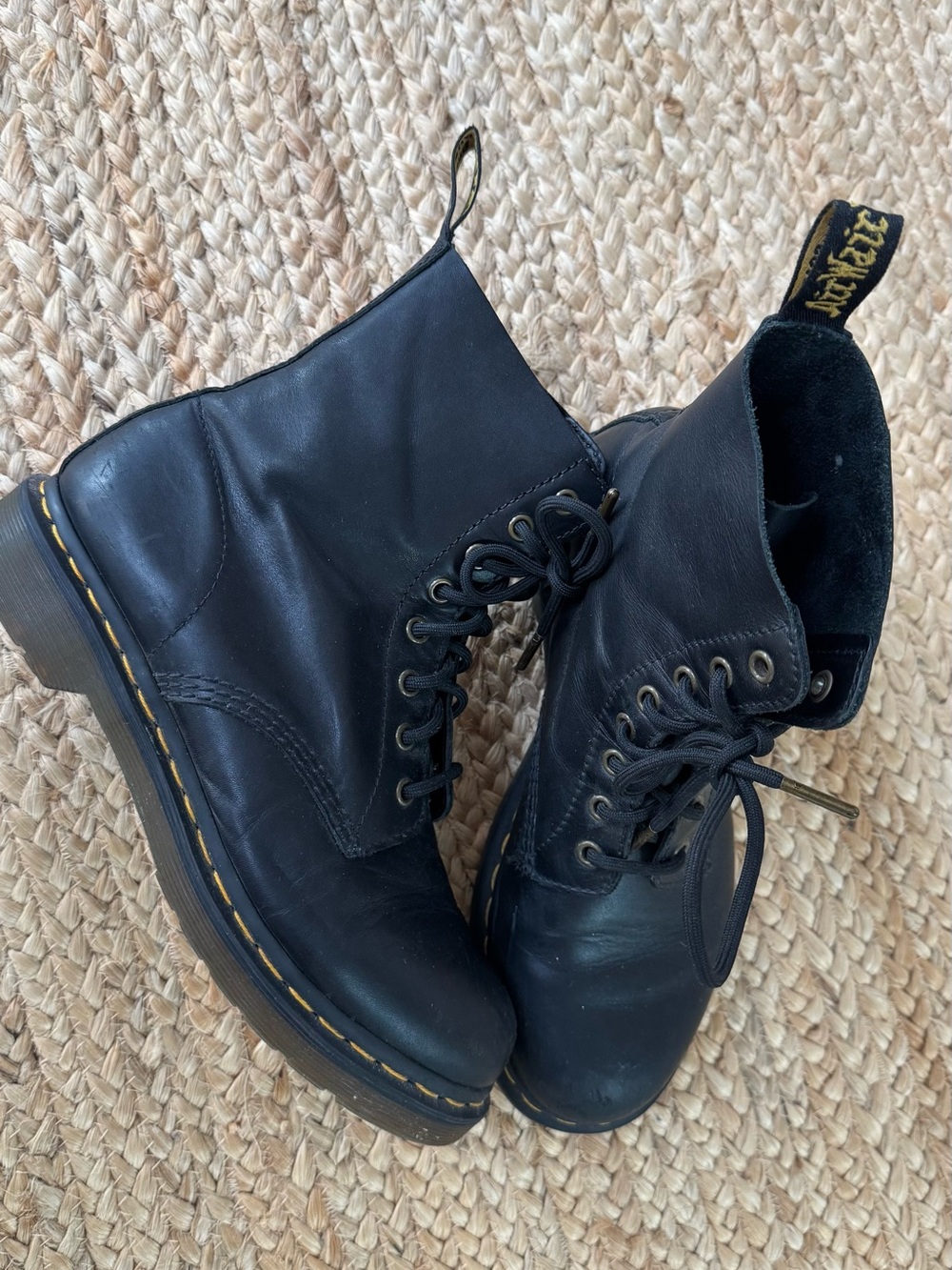 Dr. Martens Women's 1460 Black Leather Lace-Up Boots